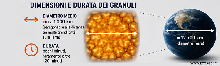 durata e grandezza dei granuli