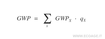 la formula di calcolo del GWP