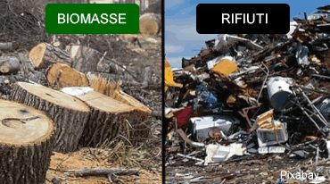 la differenza tra biomasse e rifiuti
